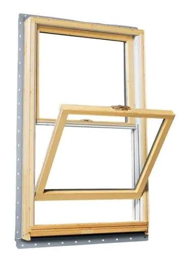 Photo 1 of 29.625 in. x 48.875 in. 400 Series Double Hung Wood Window with White Exterior
