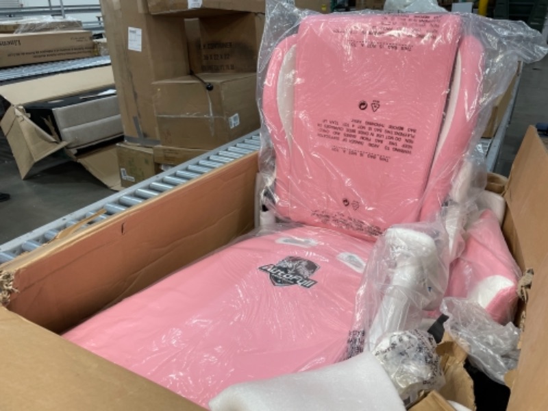 Photo 1 of ***PARTS ONLY*** AutoFull Pink Gaming Chair PU Leather High Back Ergonomic Racing Office Desk Computer Chairs with Lumbar Support, Rabbit Ears 22.4 x 20.8 x 50.8 inches

