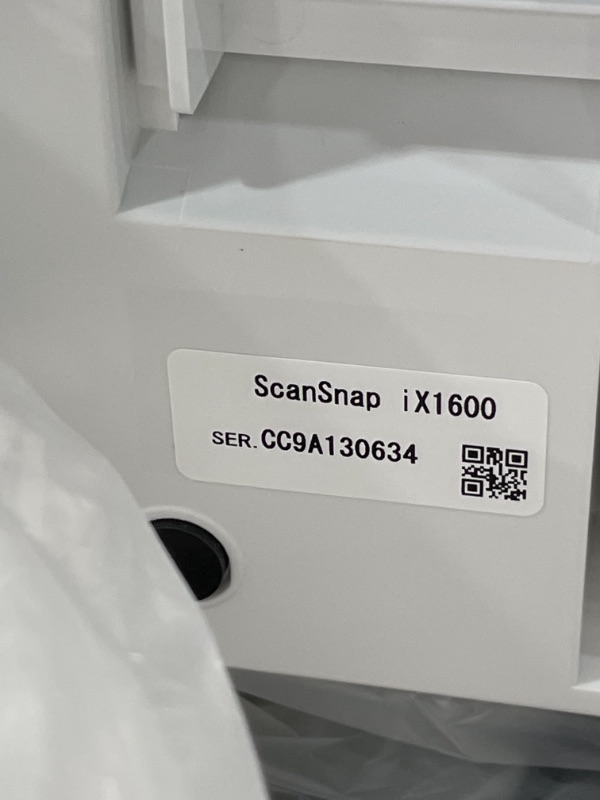 Photo 6 of Fujitsu ScanSnap iX1600 Versatile Cloud Enabled Document Scanner for Mac or PC, White
