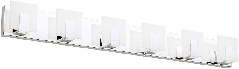 Photo 1 of Aipsun 6 Lights Dimmable Modern LED Bathroom Vanity Light Acrylic Stainless Steel Chrome Up and Down Bathroom Wall Light Over Mirror(White Light 6000K)
 ?43.7 x 4.72 x 3.5 inches
