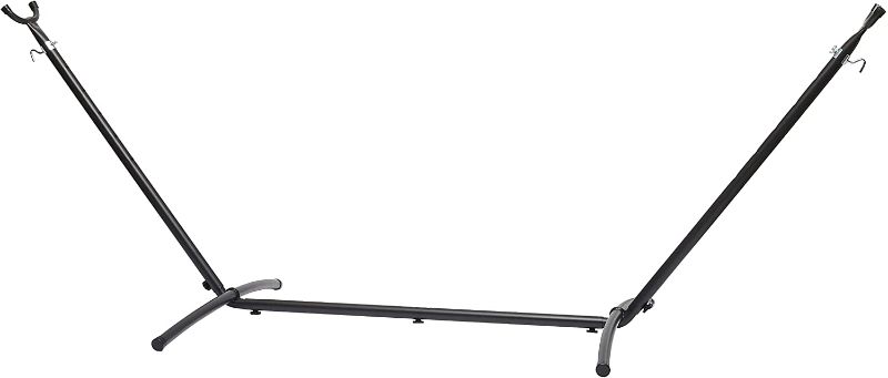 Photo 1 of Amazon Basics Heavy-Duty Hammock Stand, Includes Portable Carrying Case, 9-Foot, Black 107.87 x 48 x 43 inches

