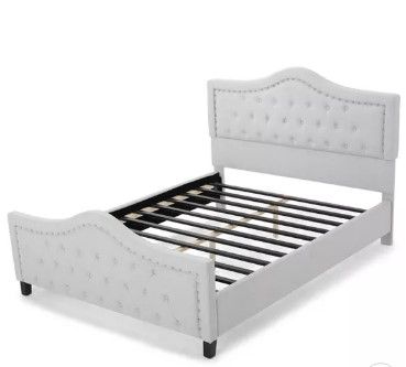Photo 2 of ***PARTS ONLY*** Queen Virgil Upholstered Bed Set - Christopher Knight Home
 50 Inches (H) x 87.8 Inches (W) x 82.83 Inches (D)