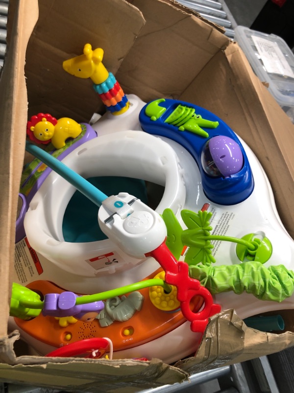 Photo 1 of Fisher-Price Animal Activity Jumperoo, Blue, One Size ?7.5 x 26.38 x 26.75 inches


