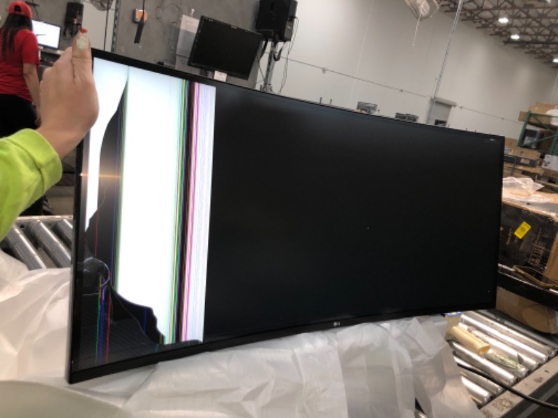 Photo 2 of DAMAGED//LG 38GN95B-B 37.5” Nano IPS 1ms QHD (3840x1600) Curved Ultragear Gaming Monitor with 144Hz (160Hz Overclock) Refresh Rate, DisplayHDR 600, NVIDIA G-Sync Compatibility, Black
