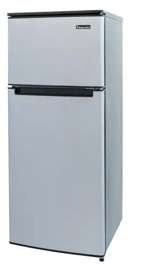 Photo 1 of **parts only*** 4.5 cu. ft. 2 Door Mini Fridge in Stainless Look with Freezer
