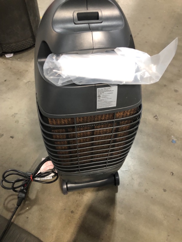 Photo 2 of Honeywell Fan & Humidifier with Detachable Tank, Carbon Dust Filter & Remote Control, CS10XE Indoor Portable Evaporative Cooler, 300 CFM, Silver/Gray
