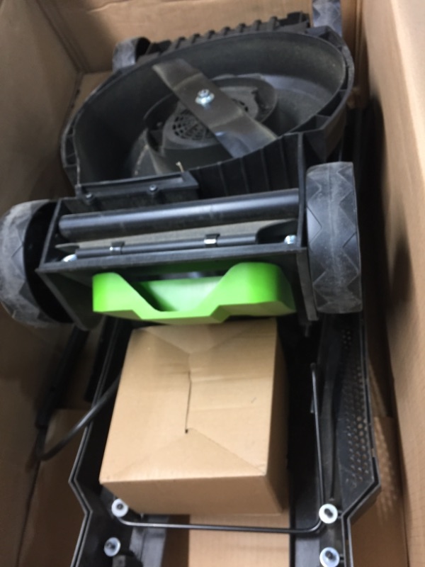 Photo 2 of ***PARTS ONLY*** Greenworks 24V 13-Inch Cordless (2-In-1) Push Lawn Mower, 4.0Ah USB Battery (USB Hub) and Charger Included MO24B410
used 
