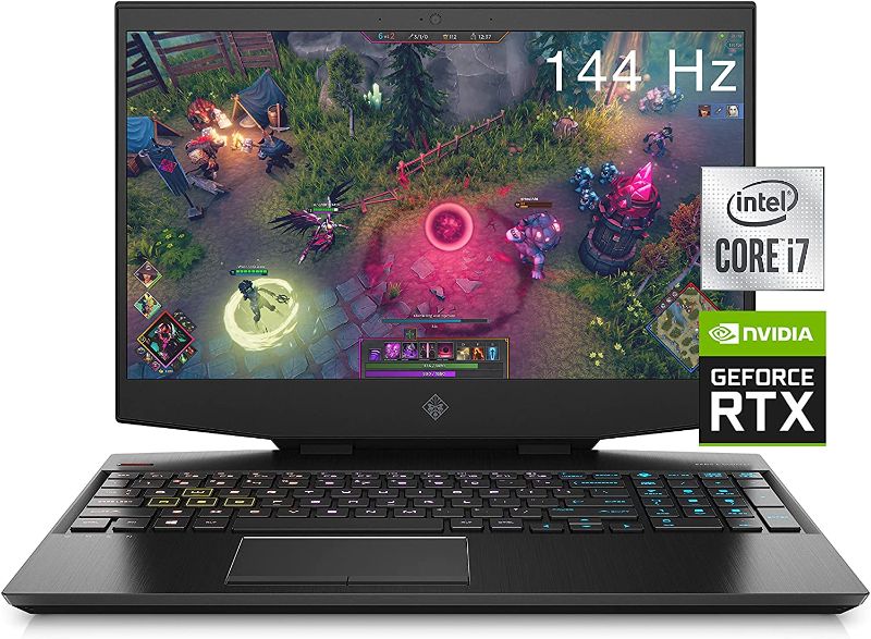 Photo 1 of OMEN 15 Gaming Laptop, NVIDIA GeForce RTX 2070 Max-Q, Intel Core i7-10750H, 16 GB DDR4 RAM, 512 GB PCIe NVMe SSD, 15.6" Full HD 144hz, Windows 10 Home, RGB Keyboard (15-dh1060nr, 2020 Model)
***MINOR COSMETIC DAMAGE SEE PHOTOS
