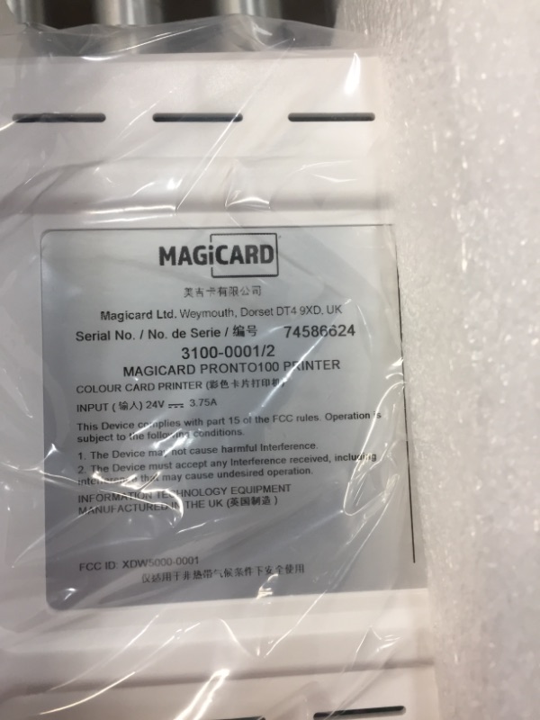 Photo 3 of Magicard Pronto 100 ID Card Printer & Complete Supplies Package with Bodno ID Software and Camera - Bronze Edition
*** previously opened***