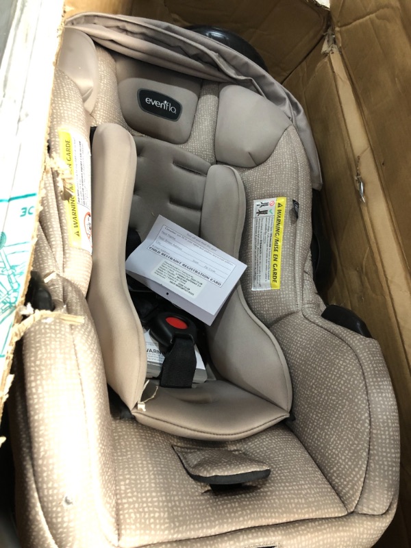 Photo 2 of Evenflo Pivot Modular Travel System with SafeMax Infant Car Seat - Sandstone