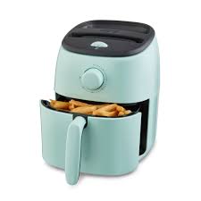 Photo 1 of Dash Tasti-Crisp Electric Air Fryer + Oven Cooker with Temperature Control, Non-stick Fry Basket, Recipe Guide + Auto Shut Off Feature, 1000-Watt, 2.6 Quart - Aqua
