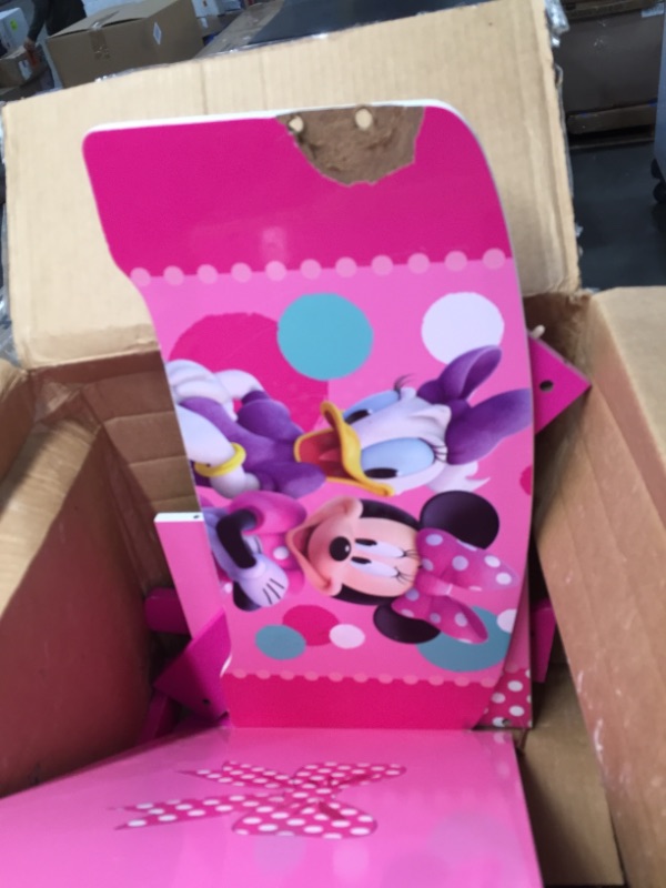 Photo 3 of Delta Children Disney Minnie Mouse Wooden Toddler Bed, Pink
***minor chipping to headboard***
**missing some hardware***