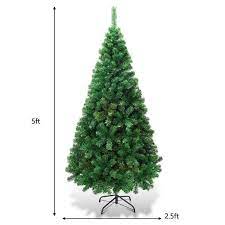 Photo 1 of 5 ft. Artificial PVC Christmas Tree with Stand Green