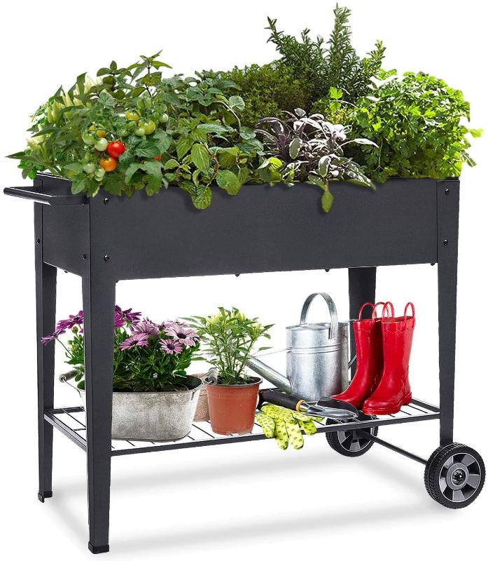 Photo 1 of *PARTS ONLY ITEM* FOYUEE Raised Planter Box with Legs Outdoor Elevated Garden Bed On Wheels for