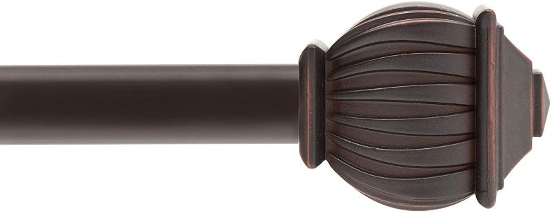 Photo 1 of Kenney 5/8" Beckett Decorative Window Curtain Rod 48-86" Weathered Brown