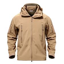 Photo 1 of MAGCOMSEN Men's Hooded Tactical Jacket Water Resistant Soft Shell Snow Ski Winter Coats
