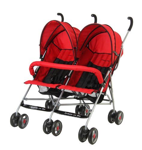 Photo 1 of Dream On Me Double Twin Stroller, Red
