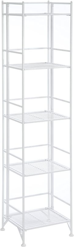 Photo 1 of Convenience Concepts 5-Tier Folding Metal Shelf, White