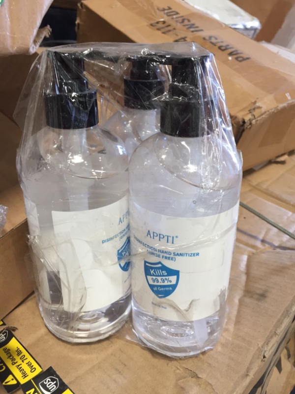 Photo 2 of APPTI Hand Sanitizer 16.9 oz bottle 3-PACK
