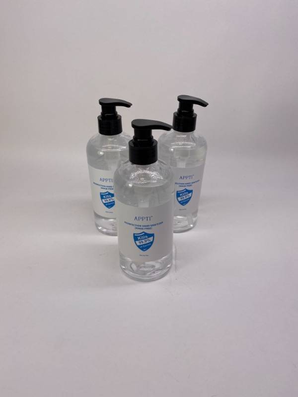 Photo 1 of APPTI Hand Sanitizer 16.9 oz bottle 3-PACK

