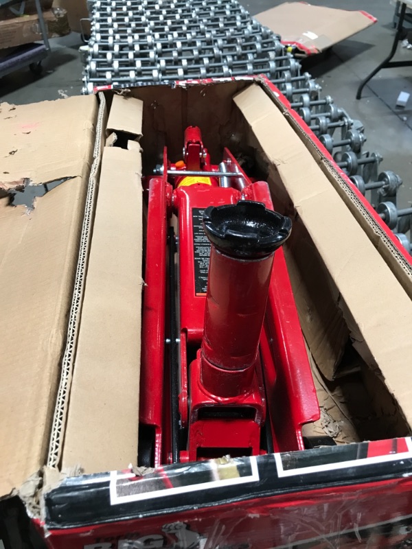 Photo 1 of BIG RED T83006 Torin Hydraulic Trolley Service/Floor Jack with Extra Saddle (Fits: SUVs and Extended Height Trucks): 3 Ton (6,000 lb) Capacity, Red
