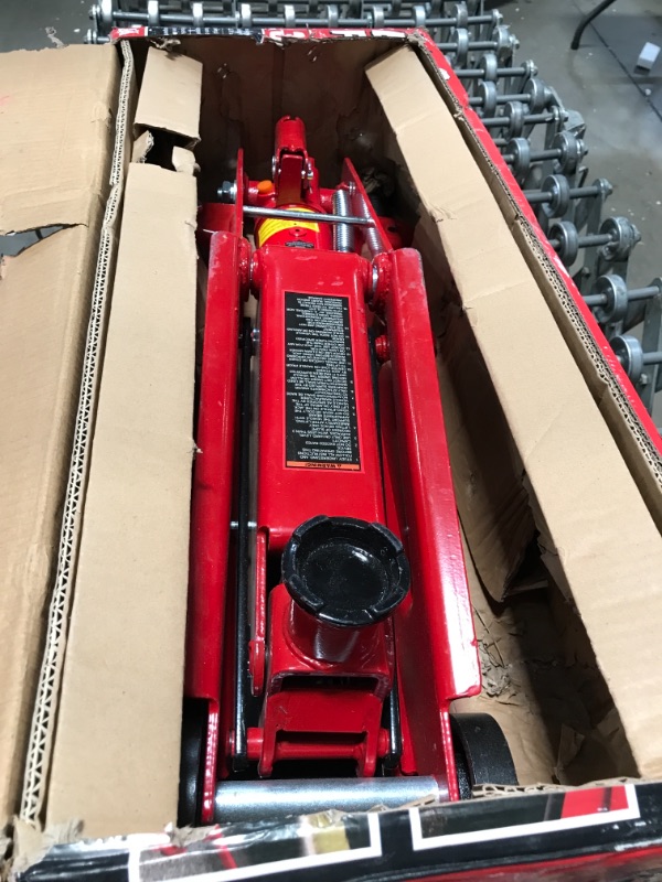 Photo 2 of BIG RED T83006 Torin Hydraulic Trolley Service/Floor Jack with Extra Saddle (Fits: SUVs and Extended Height Trucks): 3 Ton (6,000 lb) Capacity, Red
