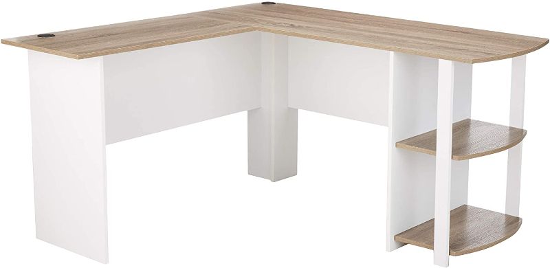 Photo 1 of Ameriwood Home Dominic L Desk with Bookshelves, White