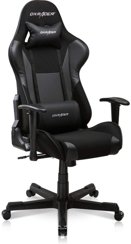 Photo 4 of DXRacer PC Gaming Chair Racing Style Office Computer Seat Height Adjustable Recliner with Ergonomic Head Pillow and Lumbar Support, Formula Series, Standard, Black
