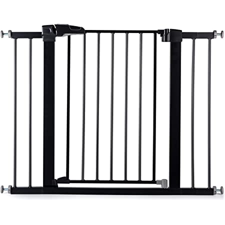 Photo 1 of Babelio Baby Gate for Doorways and Stairs, 26-40 inches Dog/Puppy Gate, Easy Install, Pressure Mounted, No Drilling, fits for Narrow and Wide Doorways, Safety Gate w/Door for Child and Pets BLACK
