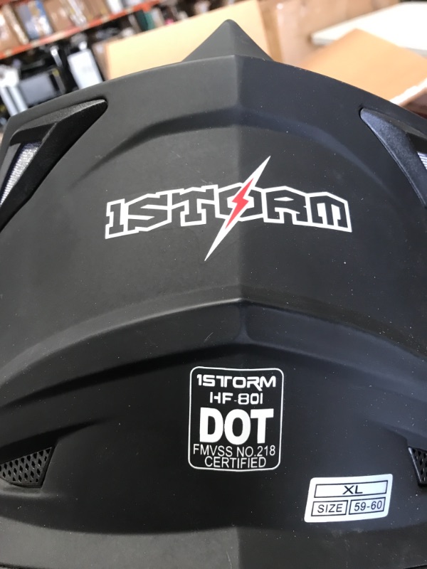 Photo 2 of 1Storm Adult Motocross Helmet BMX MX ATV Dirt Bike Helmet Racing Style HF801
