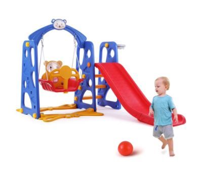 Photo 2 of HEMBOR Toddler Slide and Swing Play Set with Basketball Hoop for Indoor Outdoor Backyard
(or similar model)