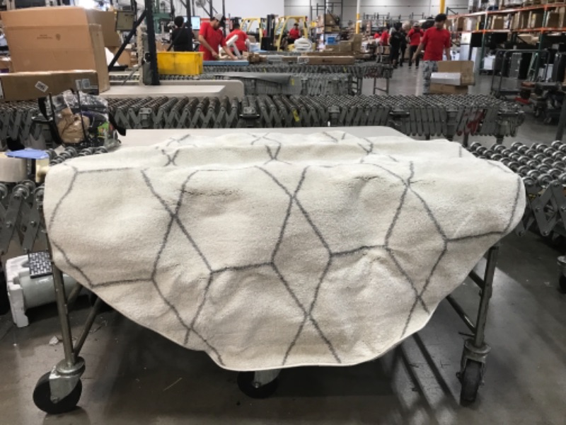 Photo 2 of 5' x 5' Lattice Frieze Octagon Rug
