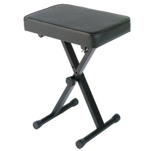 Photo 1 of YAMAHA PKBB1 Adjustable Padded Keyboard X-Style Bench, Black,19.5 Inches **has cut n the sit during processing**
