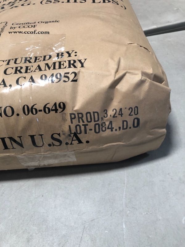 Photo 1 of 55lb Petaluma Creamery Low Heat Non-Fat Highest Quality Organic Dry Milk Made in California USA production date march 24th 2020