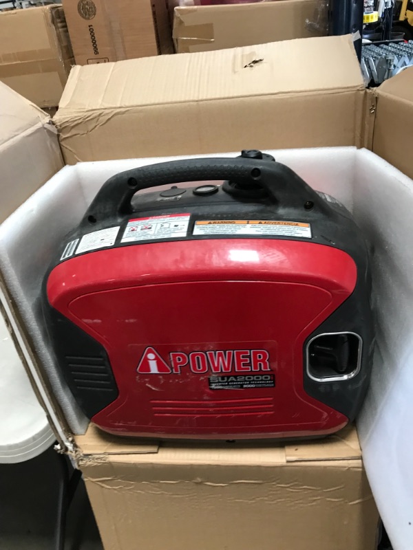 Photo 2 of A-iPower SUA2000iV 2000 Watt Portable Inverter Generator Gas Powered, Small with Super Quiet Operation for Home, RV, or Emergency
