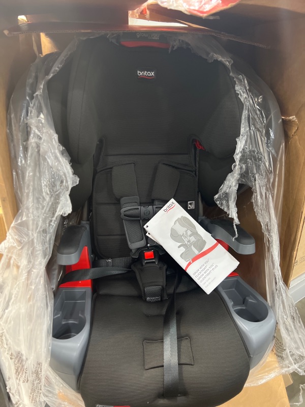 Photo 3 of Britax Grow with You ClickTight Plus Harness-2-Booster Car Seat, Jet Safewash Fabric
