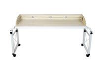 Photo 1 of Mind Reader Rolling Adjustable Height Width Desk - White
