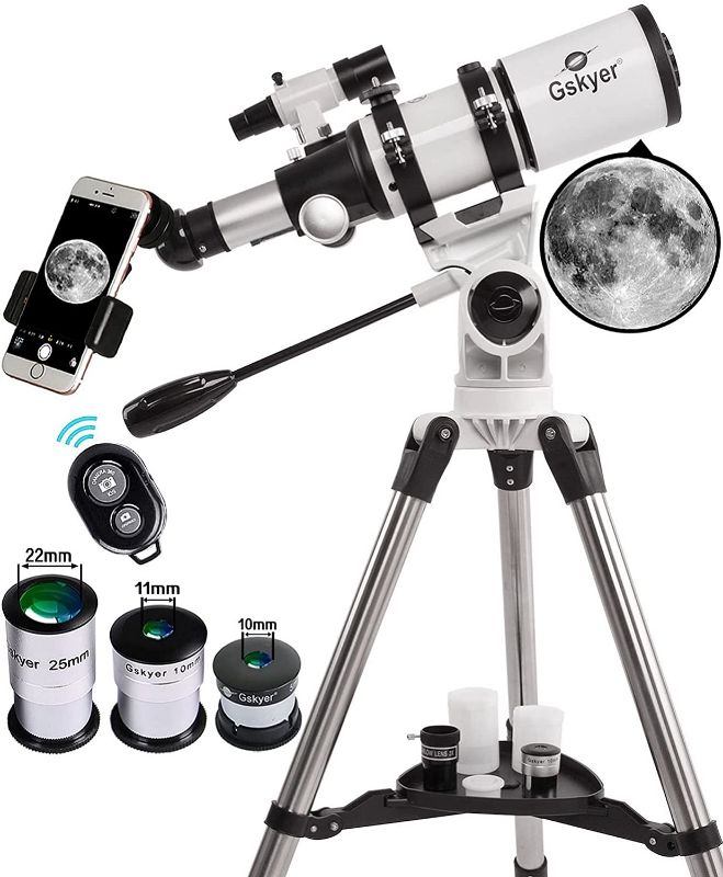 Photo 1 of  Gskyer Telescope, Telescopes for Adults, 80mm AZ Space Astronomical Refractor Telescope, Telescope for Kids, Telescopes for Adults Astronomy, German Technology Scope
