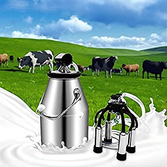 Photo 1 of 25L Milking Machine for Cows, Milking Cup Set, Can Be Used to Replace Milking Equipment Food Grade Bucket Equipped for Portable Livestock Milking Equipment for Cows(No Vacuum Pump)
