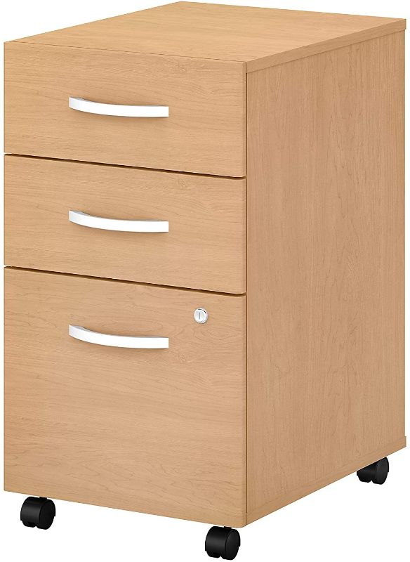 Photo 1 of Bush Business Furniture Studio C 3 Drawer Mobile File Cabinet, Natural Maple
