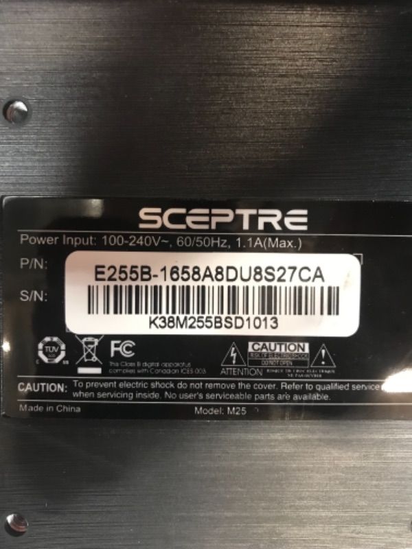 Photo 4 of Sceptre E255B-1658A 24.5" 165Hz 144Hz 1ms Gaming LED Monitor 2x HDMI 2.0 1x DisplayPort, Metal Black 2019