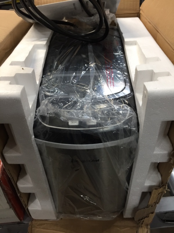 Photo 1 of 27 lbs. Portable Countertop Ice Maker in Stainless Steel
