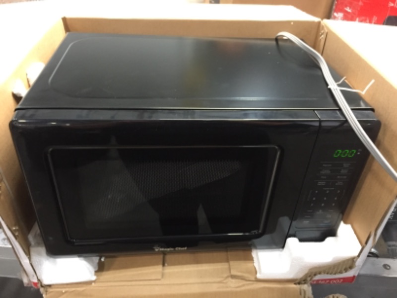 Photo 4 of 0.7 cu. ft. Countertop Microwave in Black with Gray Cavity
