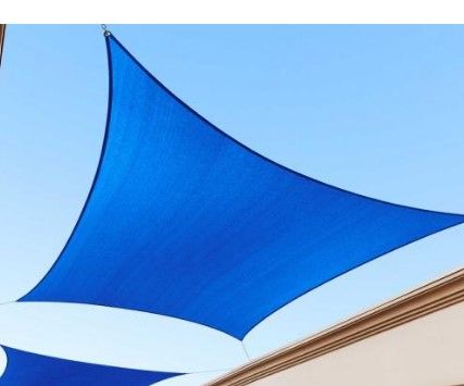 Photo 1 of 12 ft. x 8 ft.  Blue Rectangle Sun Shade Sail