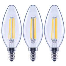 Photo 1 of 100-Watt Equivalent B13 Dimmable Blunt Tip Candle Clear Glass Filament LED Vintage Edison Light Bulb Daylight (3-Pack)
8 BOXES OF  3 PACKS EACH 