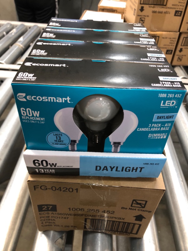 Photo 2 of 60-Watt Equivalent A15 Dimmable Appliance Fan Frosted Glass Filament LED Vintage Edison Light Bulb Daylight (3-Pack)
