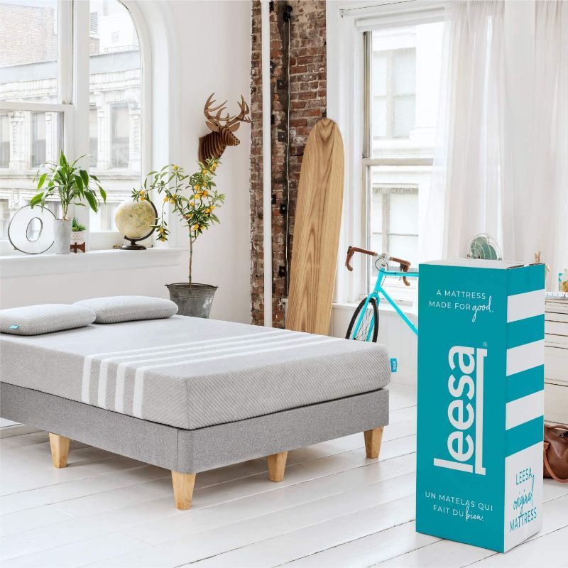 Photo 1 of Leesa Original 10" Mattress Memory Foam Bed-in-a-Box, Full Size, Gray
