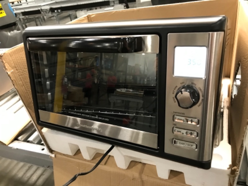 Photo 3 of 1500 W 6-Slice Stainless Steel Digital Countertop Oven with Convection and Rotisserie missing 1 rack
