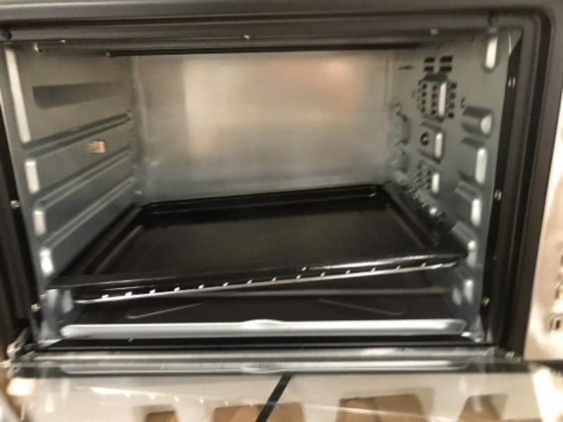 Photo 6 of 1500 W 6-Slice Stainless Steel Digital Countertop Oven with Convection and Rotisserie missing 1 rack
