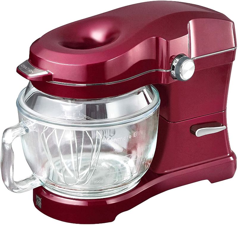 Photo 1 of *No mixing bowl*
Kenmore 0849083 Elite Ovation Exclusive Pour-in Top, 5-Qt. Tilt-Head Kitchen Stand Mixer, One Size, Red Burgundy

